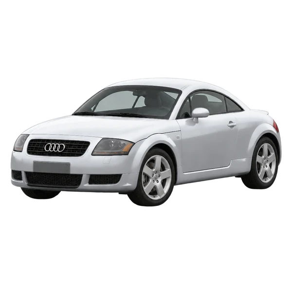 Audi TT 2001 argent, vue trois-quarts avant (orienté vers la gauche)