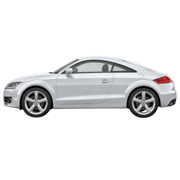 Audi TT 2008 argent, vue côté (vers la gauche)