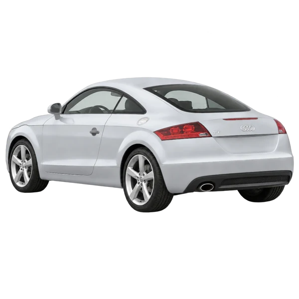 2009 Audi TT in Silber, Ansicht: Dreiviertelansicht von hinten (nach links gerichtet)
