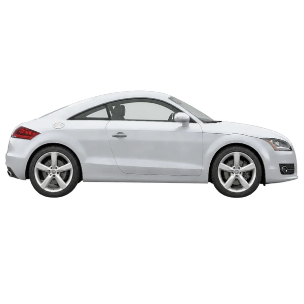 シルバーの2014 Audi TT（側面（右向き）ビュー）