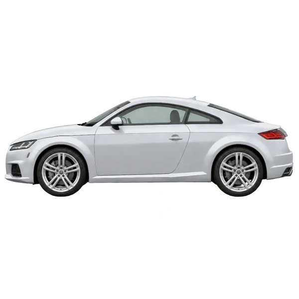 Audi TT 2016 argent, vue côté (vers la gauche)
