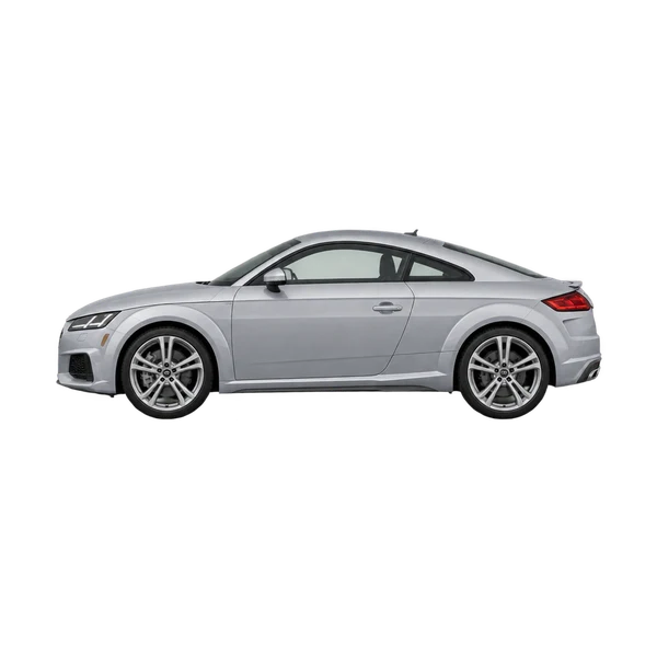 Audi TT 2024 argent, vue côté (vers la gauche)