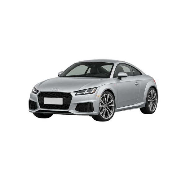 Audi TT 2025 argent, vue trois-quarts avant (orienté vers la gauche)