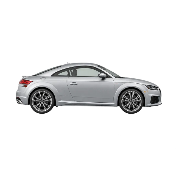 Audi TT 2025 argent, vue profil (tourné vers la droite)