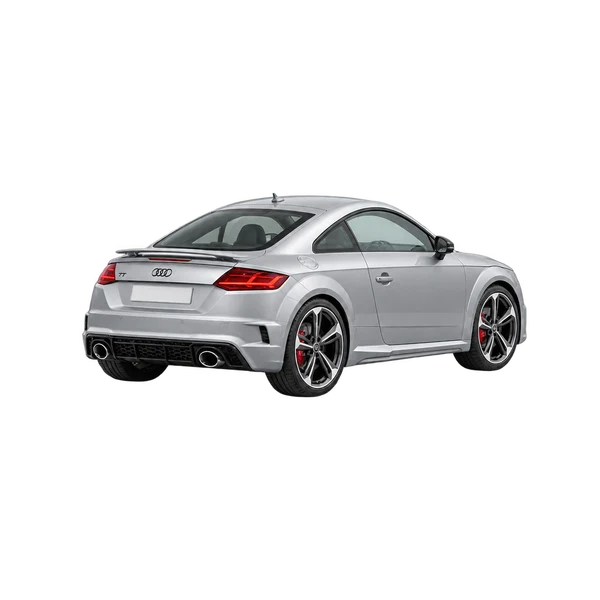Audi TT 2026 argent, vue trois-quarts arrière (orienté vers la gauche)