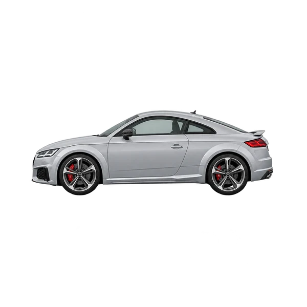 Audi TT 2026 argent, vue côté (vers la gauche)