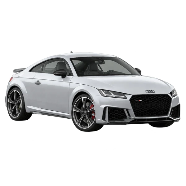 2023 Audi Ttrs in Silber, Ansicht: Dreiviertelansicht vorne (nach links gerichtet)