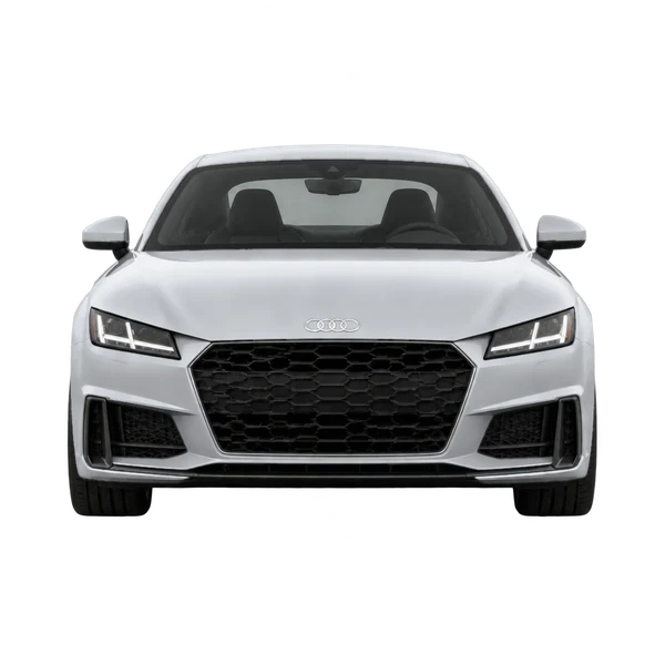 Audi TTS Coupe 2023 en plateado, vista frontal