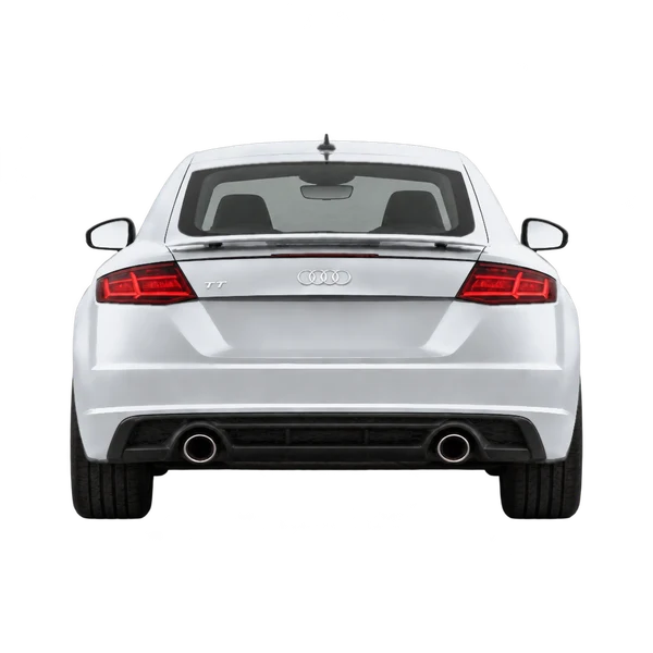 Audi TTS Coupe 2023 en plateado, vista trasera