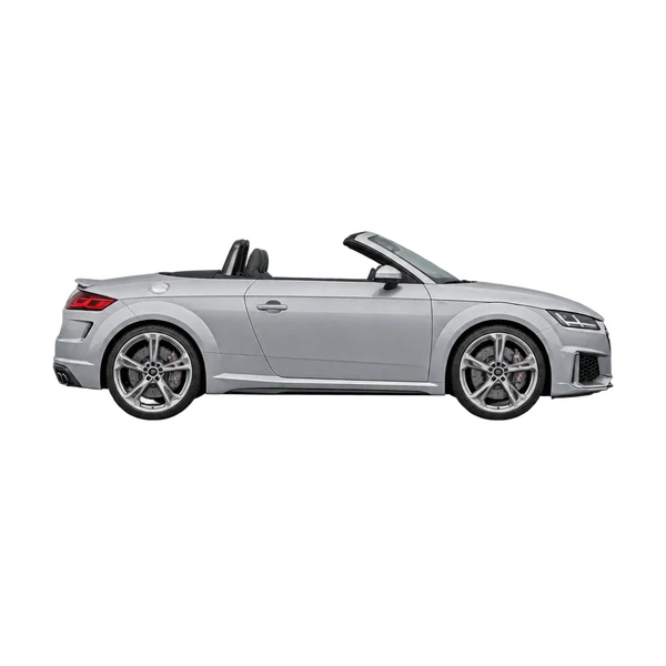 Audi TTS Roadster 2025 prata, vista lateral (voltada para a direita)