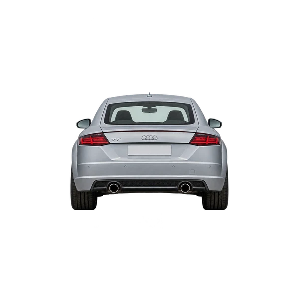 2018 Audi TTS in Silber, Ansicht: Heck