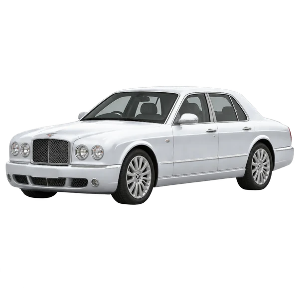 Bentley Arnage 2024 prata, vista dianteira em três quartos (voltada para a esquerda)