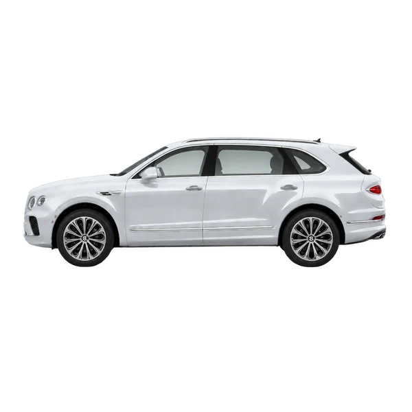 Bentley Bentayga EWB 2023 prata, vista lateral (voltada para a esquerda)