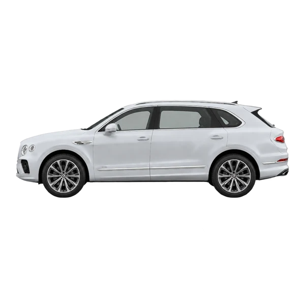 Bentley Bentayga EWB 2025 prata, vista lateral (voltada para a esquerda)
