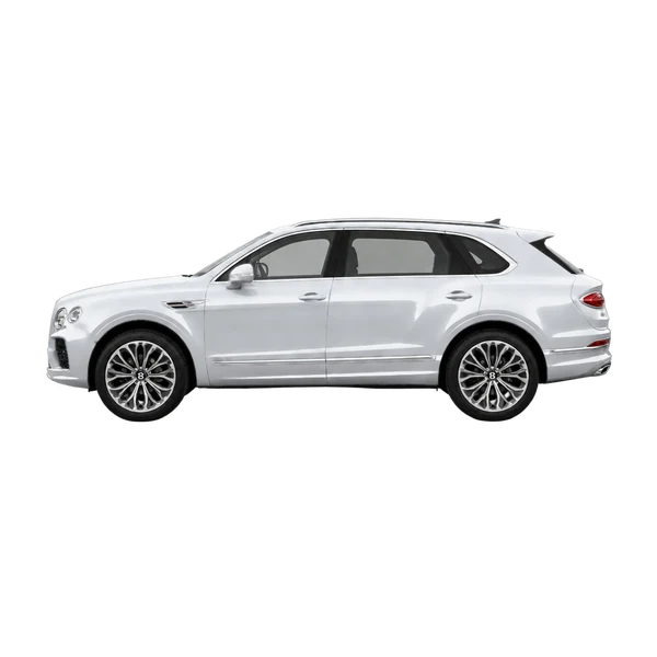 Bentley Bentayga EWB 2027 prata, vista lateral (voltada para a esquerda)