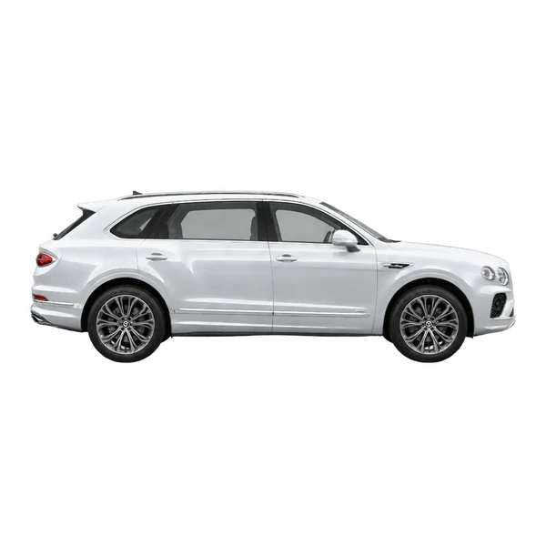 Bentley Bentayga EWB 2027 prata, vista lateral (voltada para a direita)