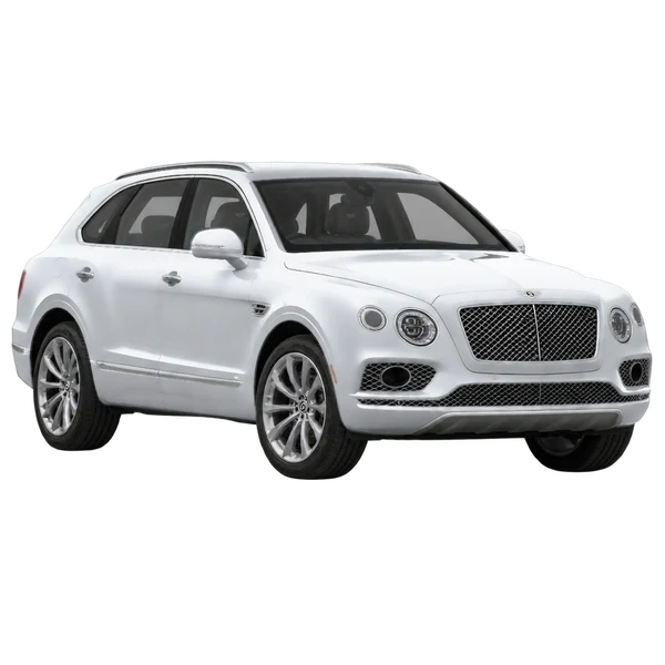 2021 Bentley Bentayga in Silber, Ansicht: Dreiviertelansicht vorne (nach links gerichtet)