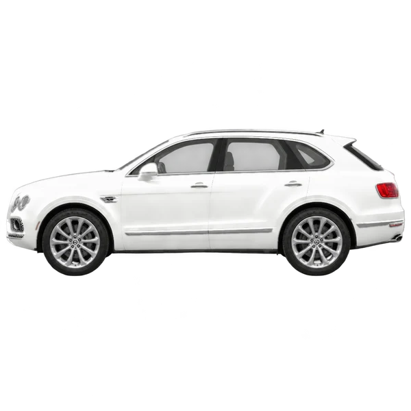 2021 Bentley Bentayga in weiß, Ansicht: Seite (nach links gerichtet)