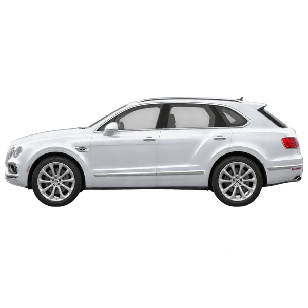 2026 Bentley Bentayga in Silber, Ansicht: Seite (nach links gerichtet)