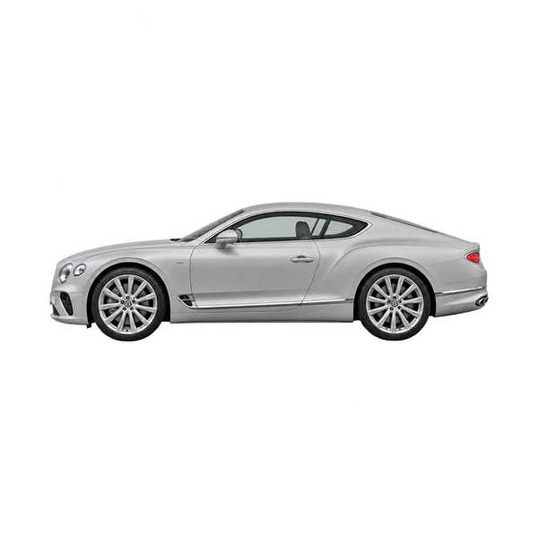 silver 2021 Bentley Continental GT side (facing left) view