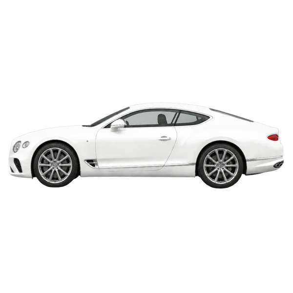 2022 Bentley Continental GT in weiß, Ansicht: Seite (nach links gerichtet)