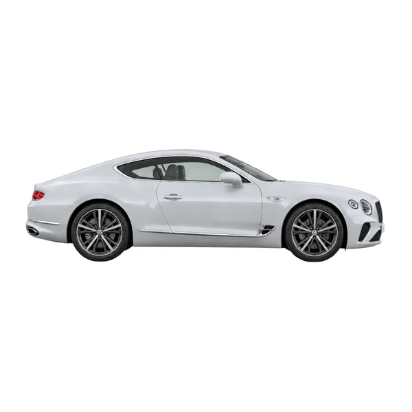 Bentley Continental GT 2025 prata, vista lateral (voltada para a direita)