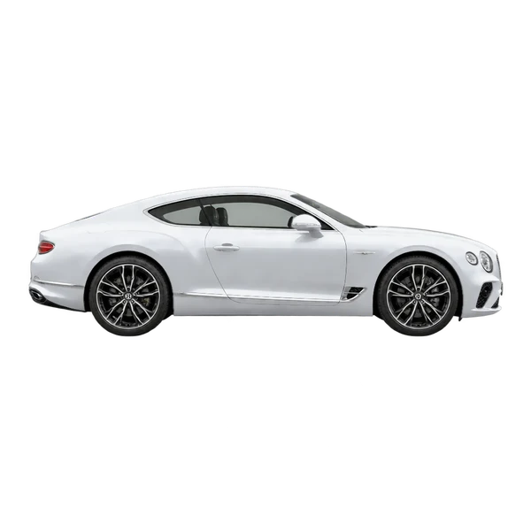 Bentley Continental GT 2026 prata, vista lateral (voltada para a direita)