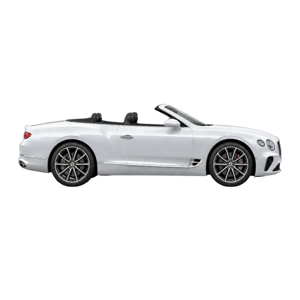 Bentley Continental GTC 2026 prata, vista lateral (voltada para a direita)