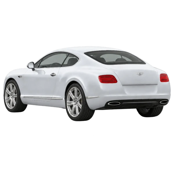Bentley Continental 2011 prata, vista três quartos traseira (voltada para a esquerda)