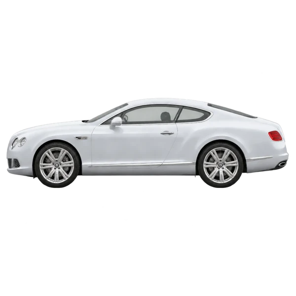 Bentley Continental 2011 prata, vista lateral (voltada para a esquerda)