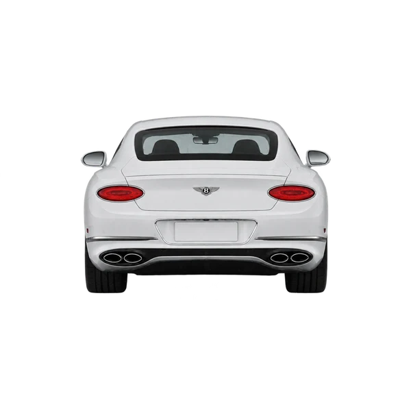 Bentley Continental 2020 باللون أبيض، منظر من الخلف
