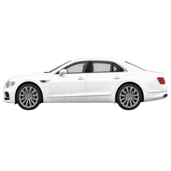 2023 Bentley Flying Spur in weiß, Ansicht: Seite (nach links gerichtet)