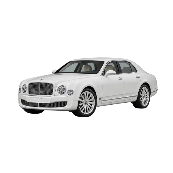 Bentley Mulsanne 2011 en blanco, vista frontal tres cuartos (hacia la izquierda)