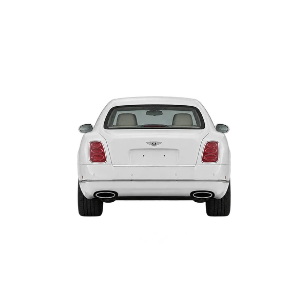 2017 Bentley Mulsanne in weiß, Ansicht: Heck