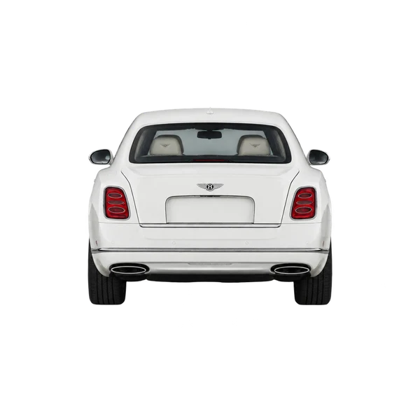 Bentley Mulsanne 2020 en blanco, vista trasera