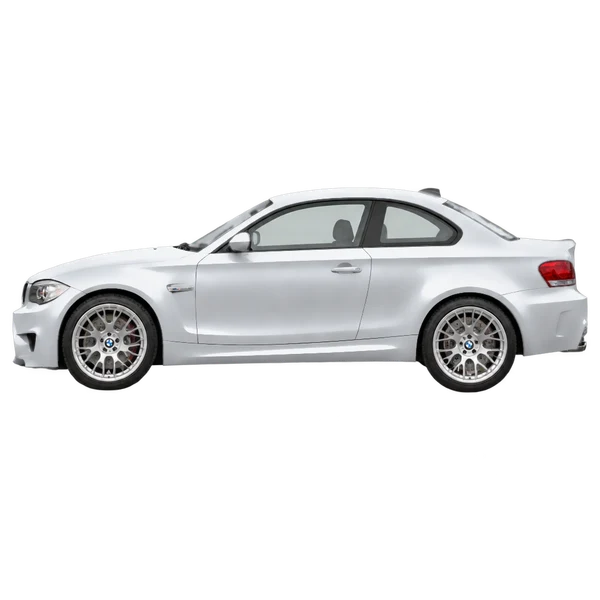 2011 BMW 1 Series M Coupe in Silber, Ansicht: Seite (nach links gerichtet)