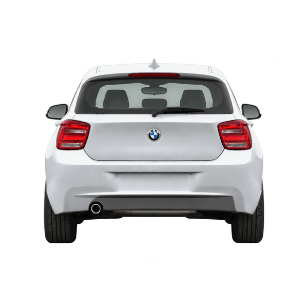 BMW 1 Series 2012 argent, vue arrière
