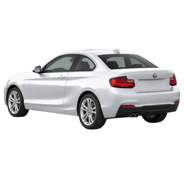 2016 BMW 2 Series in Silber, Ansicht: Dreiviertelansicht von hinten (nach links gerichtet)
