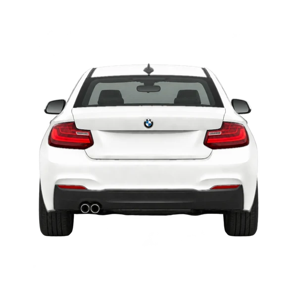 2021 BMW 2 Series in weiß, Ansicht: Heck