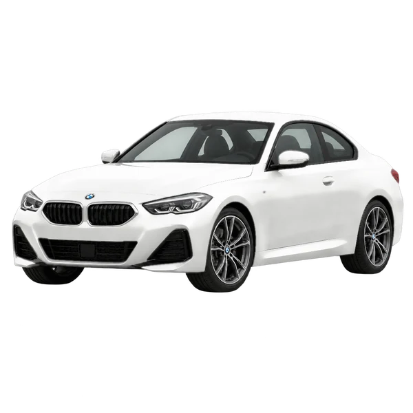 BMW 2 Series 2022 branco, vista dianteira em três quartos (voltada para a esquerda)