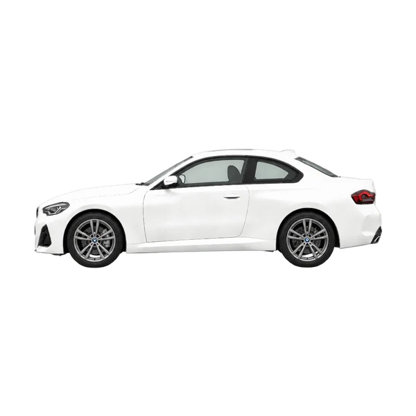 BMW 2 Series 2022 branco, vista lateral (voltada para a esquerda)