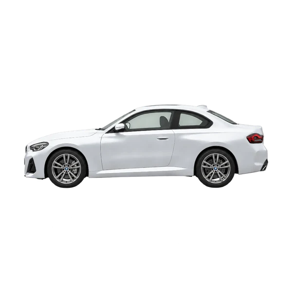 2024 BMW 2 Series in Silber, Ansicht: Seite (nach links gerichtet)