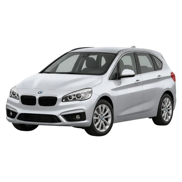 2016 BMW 225 in Silber, Ansicht: Dreiviertelansicht vorne (nach links gerichtet)