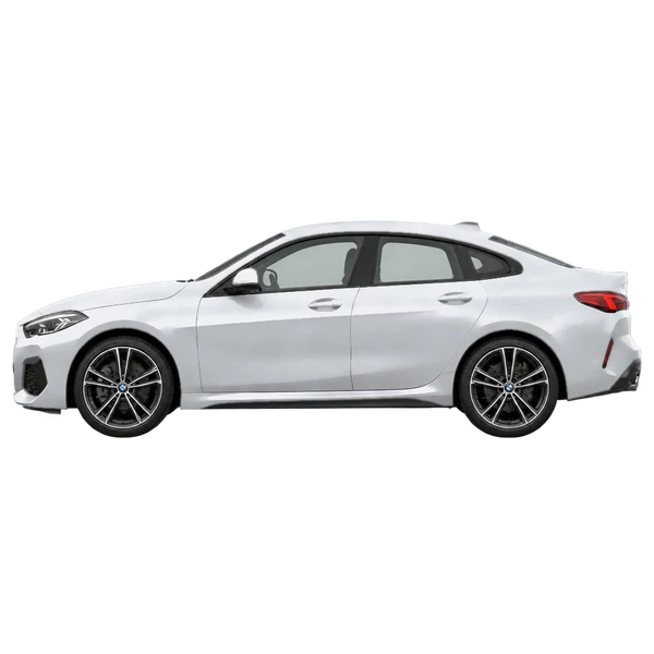 シルバーの2027 BMW 228 Gran Coupe（側面（左向き）ビュー）