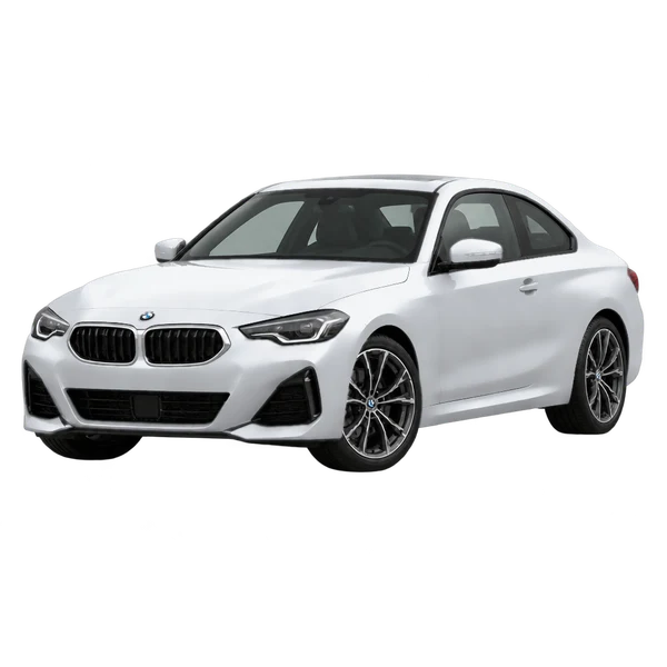 2026 BMW 228 in Silber, Ansicht: Dreiviertelansicht vorne (nach links gerichtet)