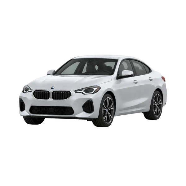 2027 BMW 228 in Silber, Ansicht: Dreiviertelansicht vorne (nach links gerichtet)