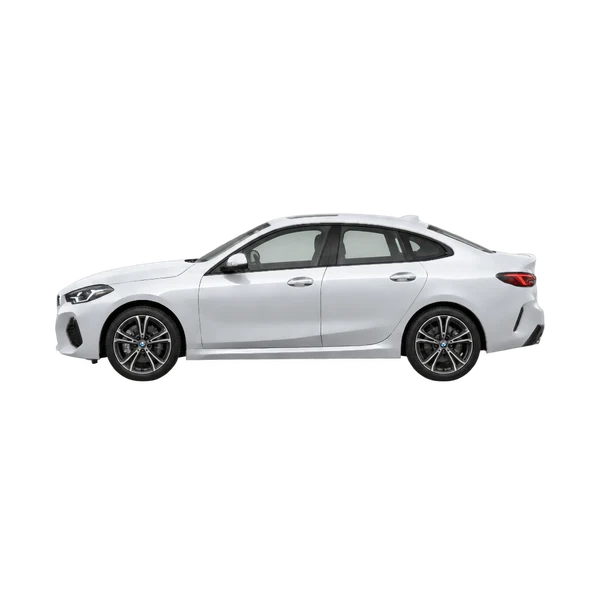 2027 BMW 228 in Silber, Ansicht: Seite (nach links gerichtet)