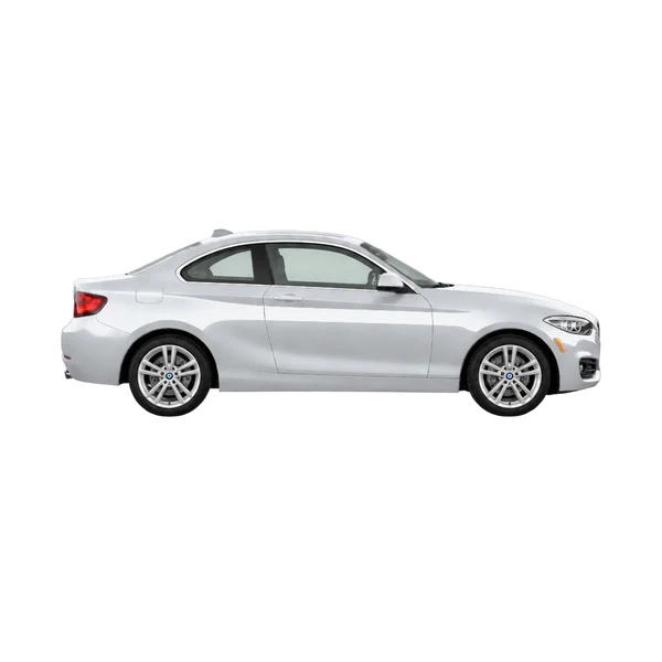 シルバーの2014 BMW 228i（側面（右向き）ビュー）