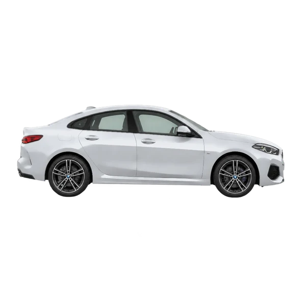 シルバーの2023 BMW 228i（側面（右向き）ビュー）