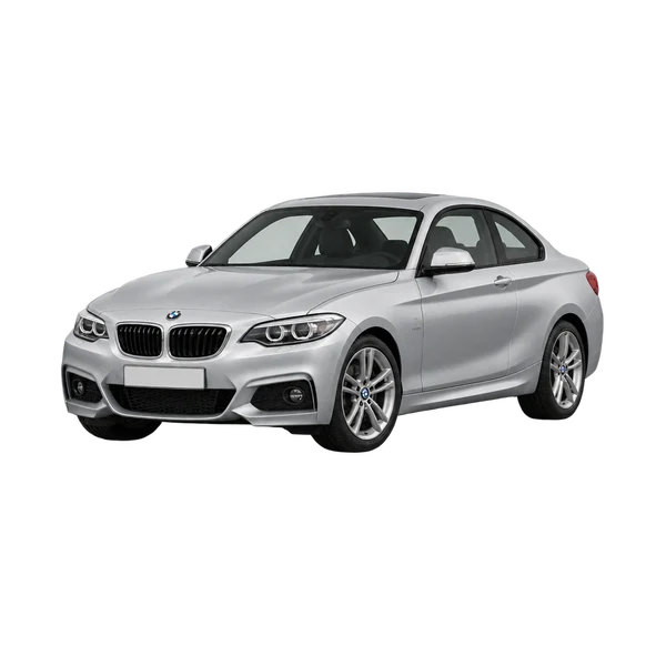 シルバーの2018 BMW 230i（フロントスリークォーター(左向き)ビュー）